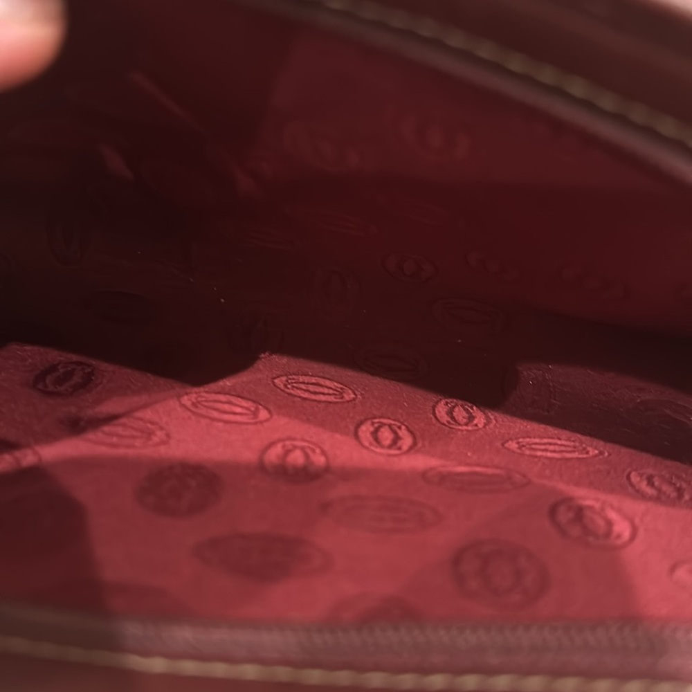 Cartier pouch mast line Bordeaux Women Men Authentic - Picture 3 of 6